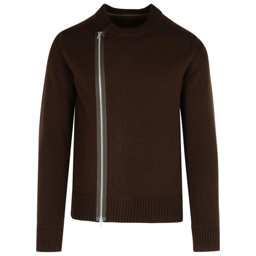 Sacai Brown Wool Sweater Men